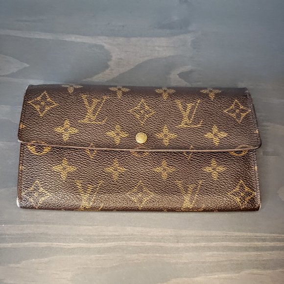 Louis Vuitton Long Bifold Wallet - Vintage Monogram Portefeuille Sarah - Picture 1 of 17